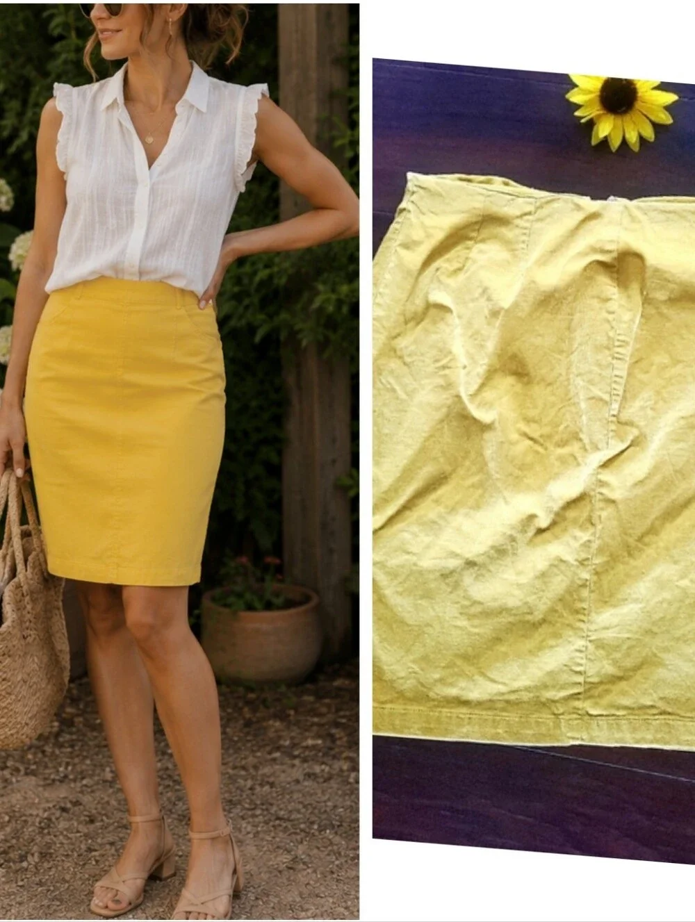 OLD NAVY MUSTARD YELLOW CORDUROY SKIRT 🧡💛
